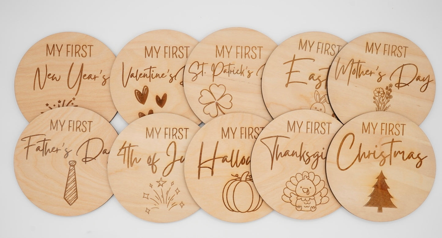 Baby First holiday markers photo props