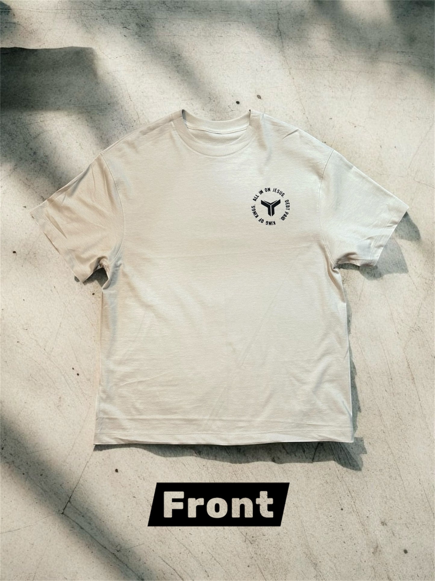 All in on Jesus - Oversized - Yoked Tee