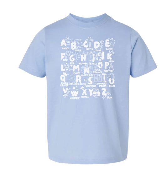 A-Z - Toddler Tee - Light Blue